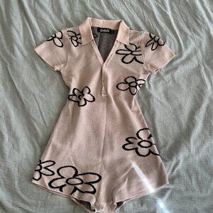 SaKaRo Flower Bodycon Romper